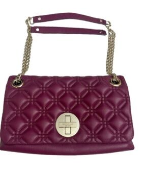 Kate Spade Quilted Astor Court Shoulder Bag in Purple Berry